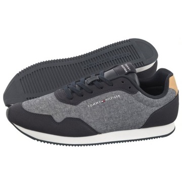 Buty Sneakersy Męskie Tommy Hilfiger Lo Runner Mix Chambray Granatowe