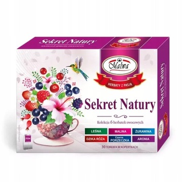 Malwa Sekret Natury Zestaw 6 herbat owocowych 60 g