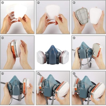 ПРОТИВОГ ДЛЯ ПОКРАСКИ И ШЛИФОВКИ ПОЛУМАСКА + ДОПОЛНИТЕЛЬНЫЕ ФИЛЬТРЫ