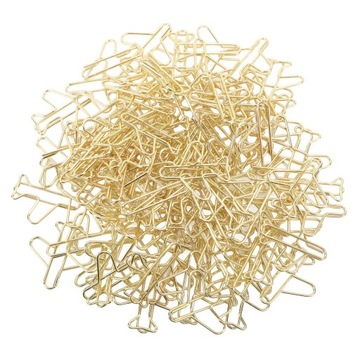 КРЕАТИВНЫЕ СКРЕПКИ В ВИДЕ САМОЛЕТА, ЗОЛОТО, 100 ШТ.