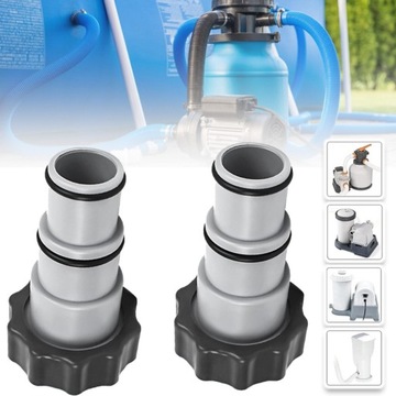 2SZT ADAPTER 32/38MM WĘŻA BASENOWEGO DO FILTRA POMPY GŁĘBINOWEJ INTEX