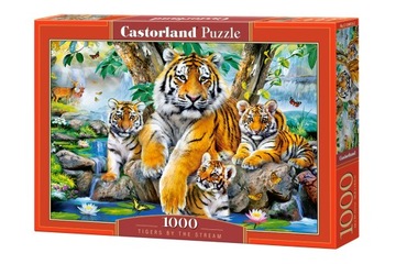 Puzzle 1000 Tigers by the Stream Tygrysy Castor