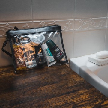 James Hawk Airport Toiletry Kosmetyczka na lotnisko Przezroczysta