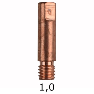 KOŃCÓWKA PRĄDOWA MIG MAG M6, dł.25mm 1,0mm; 1szt