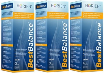 Płyn do soczewek HORIEN BESTBALANCE 3x 360ml +3 pojemniki