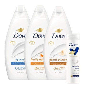 Żel pod prysznic DOVE MIX zapachów 450 ml + GRATIS BALSAM
