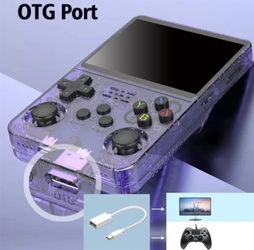 Новая портативная игровая консоль r36s с открытым исходным кодом, белая, 128G