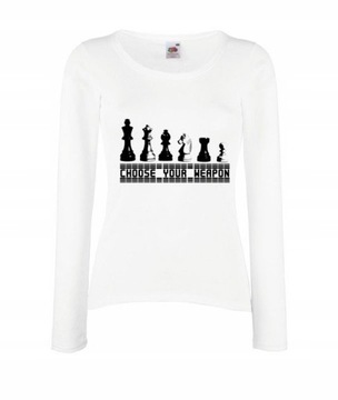 BLUZA DAMSKA SZACHY SZACHISTA CHESS WZORY