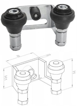 ТЕЛЕЖКА-РОЛИКИ ДЛЯ ОТКАТНЫХ ВОРОТ КОМПЛЕКТ 80x80