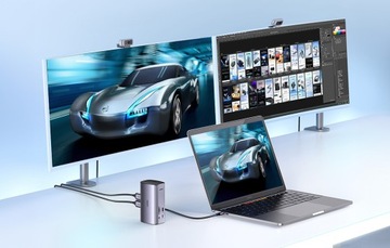 МНОГОФУНКЦИОНАЛЬНАЯ ДОК-СТАНЦИЯ UGREEN-концентратор USB-C, 2 разъема HDMI RJ45 TF, мини-разъем