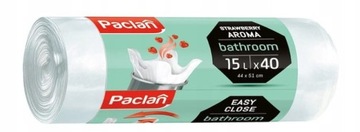 PACLAN Łazienkowe worki na śmieci, zapachowe 15l 40szt.