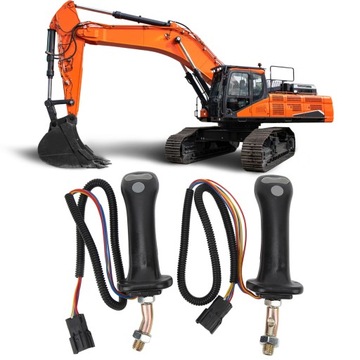 2x РУКОЯТКА ДЖОЙСТИКА МИНИ-ЭКСКАВАТОРА, 6 ШТИФТОВ, ЗАМЕНА ДЛЯ DOOSAN DH DX150 215 225