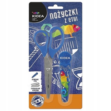 SZKOLNE NOŻYCZKI DLA DZIECI DO CIĘCIA PAPIERU ETUI