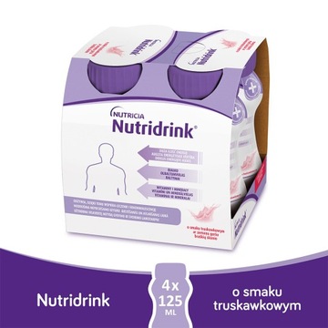 Nutridrink o smaku truskawkowym 4x125ml