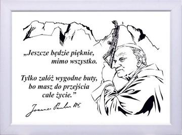 obrazy świętych w nowoczesnej białej ramie