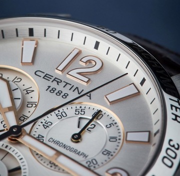 Zegarek męski Certina casual wizytowy chrono GMT