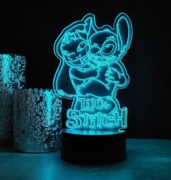 ЛИЛО И СТИЧ 3D СВЕТОДИОДНЫЙ НОЧНИК RGB ЦВЕТА ПУЛЬТ ДИСТАНЦИОННОГО УПРАВЛЕНИЯ