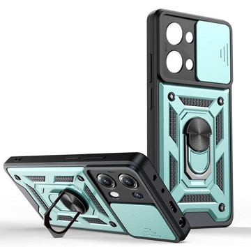 Etui do Xiaomi Redmi Note 13 I PANCERNE SLIDE RING PLECKI + SZKŁO 9H