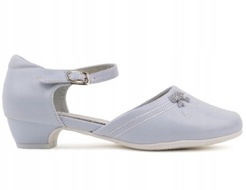 -%Okazja PANTOFELKI BUTY KOMUNIJNE Obcas BIAŁE r33