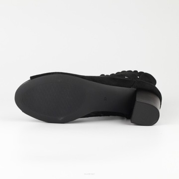 Czarne sandały damskie M.DASZYŃSKI 1954-10 r37