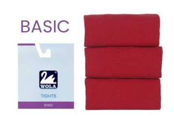 Rajstopy Wola Basic bawełna #cherry 128-134