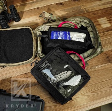 Большая прозрачная верхняя вставка Krydex для хранения органайзера в тактическом рюкзаке D3