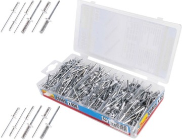 НАБОР ИЗ 450 ЗАКЛЕПОК АЛЮМИНИЕВЫХ 3,2-4,8 мм C0405