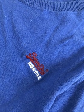 SUPERDRY z kaszmirem sweter męski XL 42