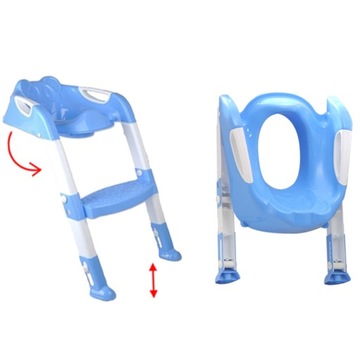 ТУАЛЕТ КРЫШКА ДЛЯ УНИТАЗА С ДЕТСКОЙ ЛЕСТНИЦОЙ, НЕСКОЛЬЗЯЩИМ СИДЕНЬЕМ, ПОДНОГКОЙ