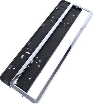 RAMKI POD TABLICE REJESTRACYJNA METAL CHROM 2 SZT ramki do tablic KPL RAMKA