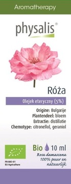 Olejek eteryczny róża damasceńska (roos) bio 10 ml physalis
