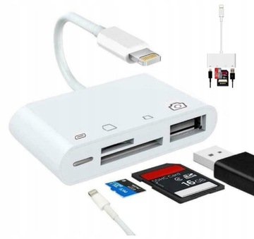 Adapter Czytnik Kart Lightning micro SD USB iPhone