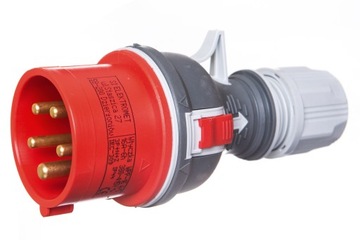 Wtyka prosta przenośna gumowa 16A 5P 400V IP44 WPP 16/5 Elektromet