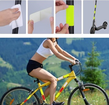 90X СВЕТЯЩАЯСЯ ЛЕНТА, Светоотражающие наклейки, ВЕЛОСИПЕД, НОЧНОЙ ПОДАРОК ​​ДЛЯ РЕБЕНКА