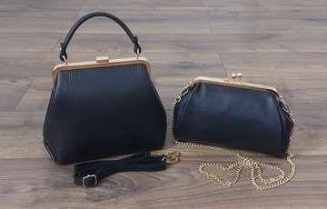 Итальянская элегантная кожаная сумка-мессенджер Vera Pelle, розовая сумка