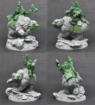 Figurka SF Dwarven / Squat Bear Rider +Podstawka 28mm Scibor 28SF0207 WH40K