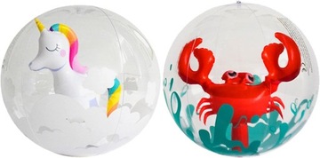 3 куски надувного водного пляжа 3D краб -единорог Флаламинго плавание бассейн