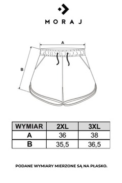 SPODENKI Damskie Wygodne SZORTY Krótkie Spodenki Sportowe MORAJ 3XL