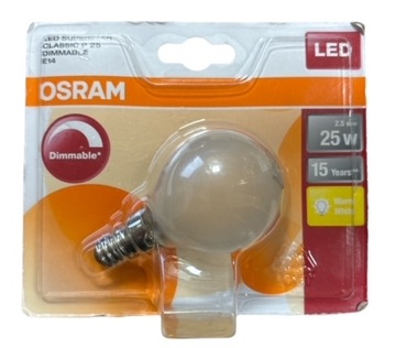 OSRAM ŻARÓWKA LED E14 2,5W = 25W 250lm A++ ŚCIEMNIALNA