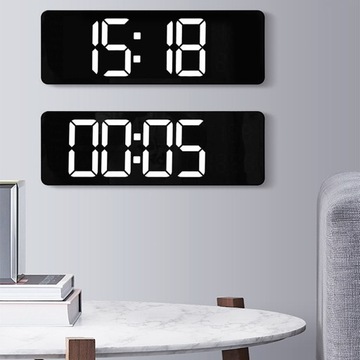ЭЛЕКТРОННЫЕ ЦИФРОВЫЕ СВЕТОДИОДНЫЕ НАСТЕННЫЕ ЧАСЫ БОЛЬШОЙ ПУЛЬТ ДИСТАНЦИОННОГО УПРАВЛЕНИЯ 10 УРОВНЕЙ ЯРКОСТИ