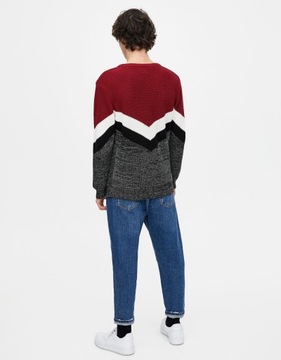 PULL & BEAR SWETER KONTRAST PASKI