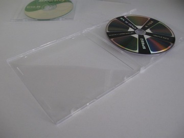 Pudełka CD x 1 SLIM na płyty bezbarwne 100 szt