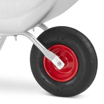 Taczka ogrodowa BUDOWLANA ocynkowana mocna HIGHER 125L lekka wózek ogrodowy