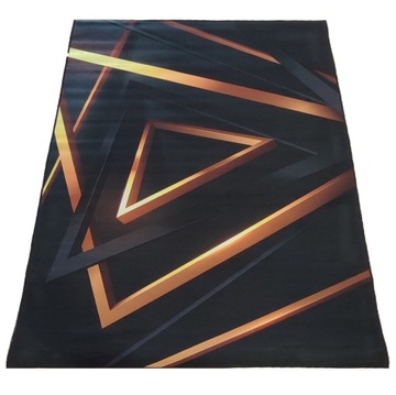 Dywan CZARNY - ZŁOTY N 03 80 x 150 cm czarny