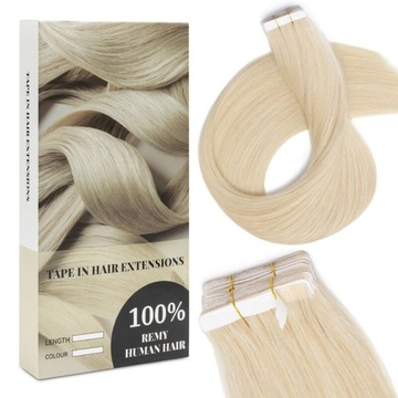 20 szt. Platynowy Blond #60 WŁOSY NATURALNE T