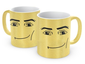 Kubek Roblox Serious Man Face Roblox złoty personalizacja