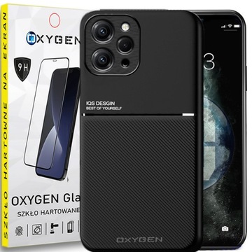 Etui pokrowiec IQS OXYGEN Case do Xiaomi Redmi 12 4G + szkło Hartowane