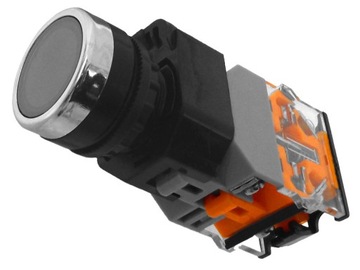 Przycisk Tablicowy bistabilny biały podświetlany 230V 3A NO NC LA38 22mm