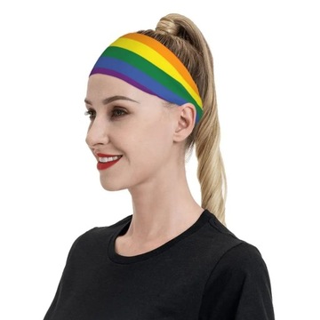 Rainbow Pride LGBT Headband Sweat Bandage Hai