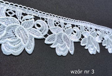 КРУЖЕВО ГИПУРА ДЛЯ ШТОР СКАТЕРТИ 8см, РУЛОН 28мб.